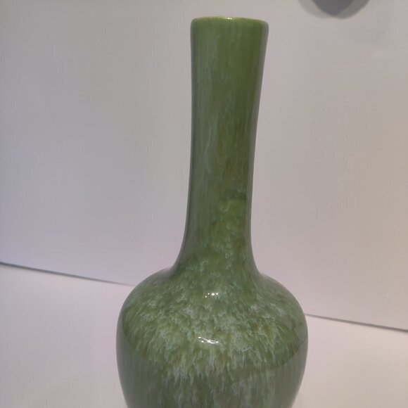 Royal Haeger Other - Royal Haegar long neck Vase in Lime Green & Yellow Drip Glaze.Vintage 1958.